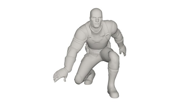 Superhero character 3D Model .c4d .max .obj .3ds .fbx .stl .blend 