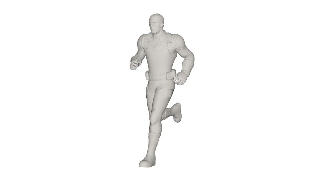 Superhero character 3D Model .c4d .max .obj .3ds .fbx .stl .blend 