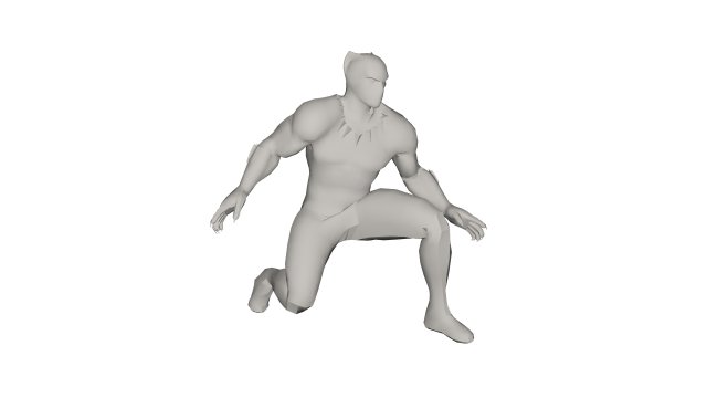 Superhero character 3D Model .c4d .max .obj .3ds .fbx .stl .blend 