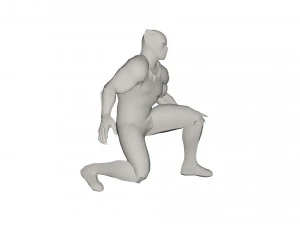 Postać superbohatera Model 3D