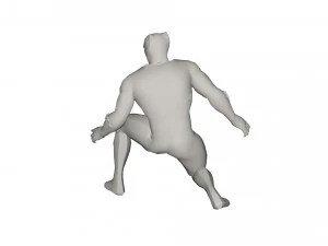 Postać superbohatera Model 3D