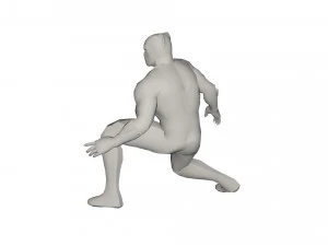 Postać superbohatera Model 3D