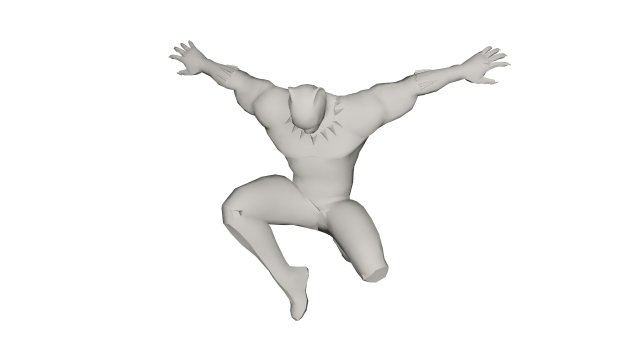 Superhero character 3D Model .c4d .max .obj .3ds .fbx .stl .blend 
