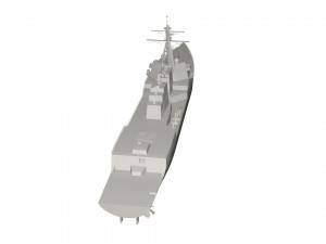 Military ship Model 3D