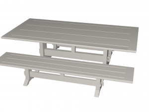 Table and benches 3Dモデル