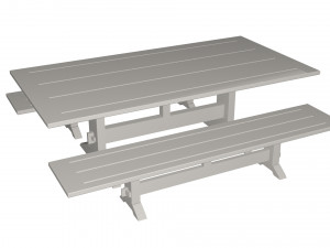 Table and benches 3Dモデル