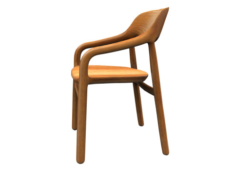 Wooden Elegance chair Model 3D