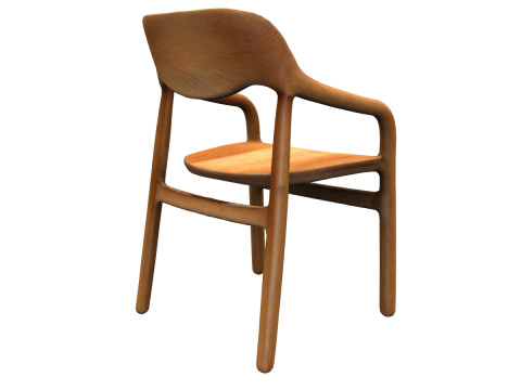 Wooden Elegance chair Model 3D