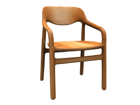 Wooden Elegance chair Model 3D