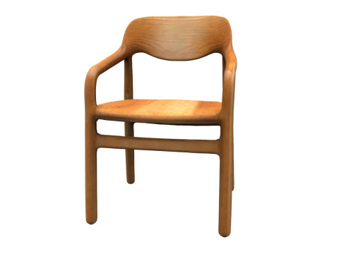 Wooden Elegance chair Model 3D