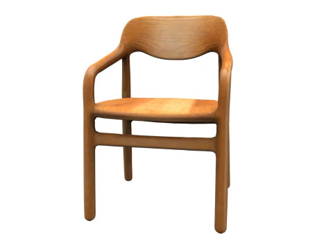 Wooden Elegance chair 3D Model