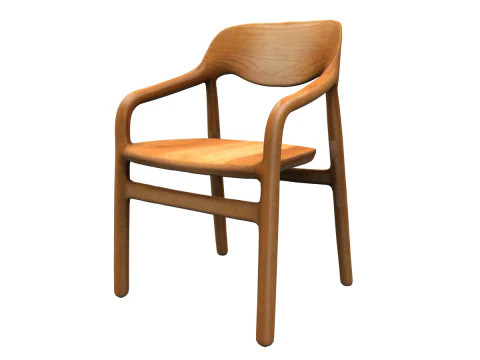 Wooden Elegance chair 3D Model
