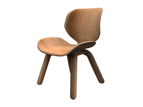 Wooden Elegance chair 3D Model