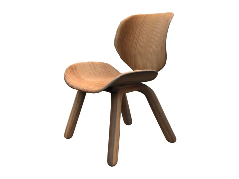 Wooden Elegance chair 3D Model