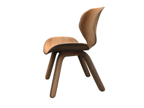 Wooden Elegance chair 3D Model