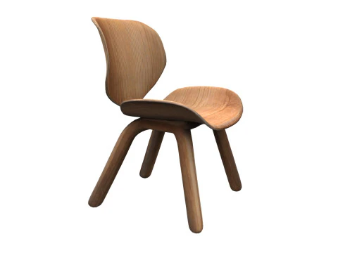 Wooden Elegance chair 3D Model