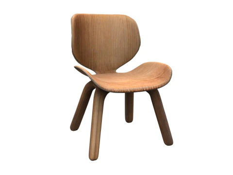 Wooden Elegance chair 3D Model