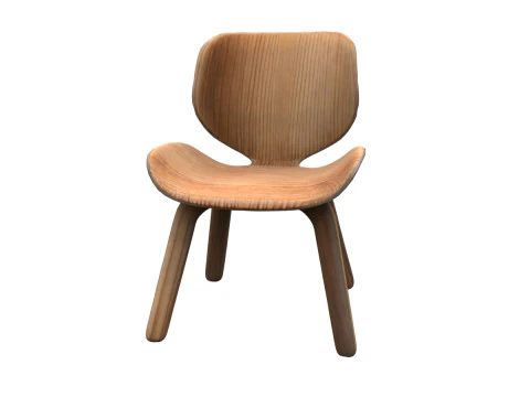 Wooden Elegance chair 3D Model