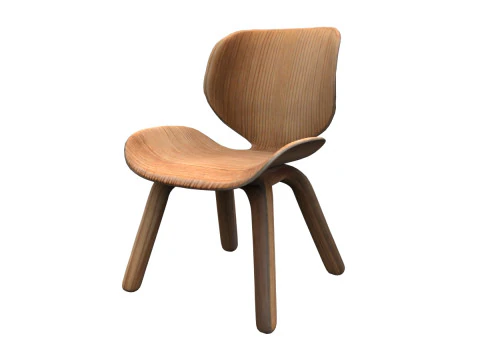 Wooden Elegance chair 3D Model