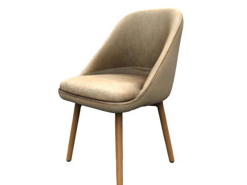 Moderner Stoffstuhl 3D Modell