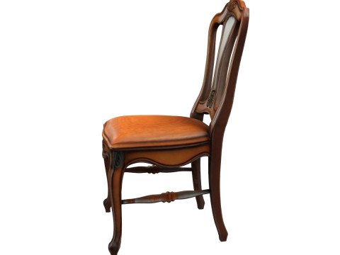 Elegant Wooden Chair 3D Model