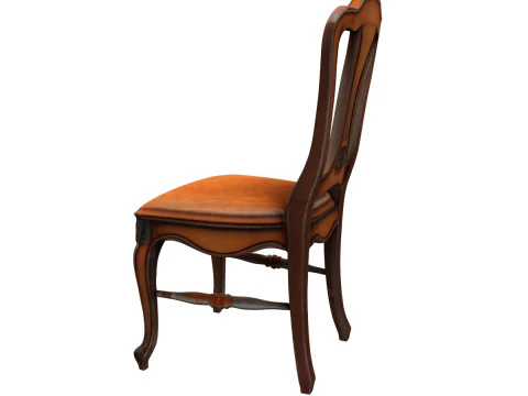 Elegant Wooden Chair 3D Model