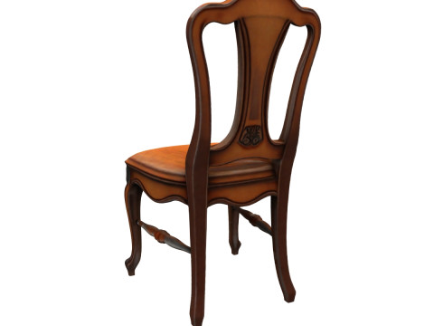 Elegant Wooden Chair 3D Model
