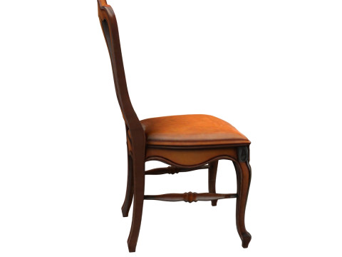 Elegant Wooden Chair 3D Model