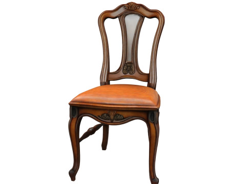 Elegant Wooden Chair 3D Model