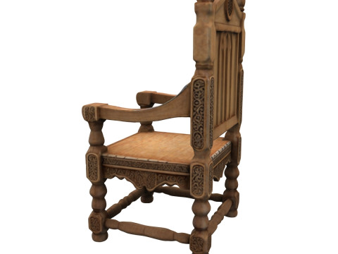 Wooden Throne 3D Модель