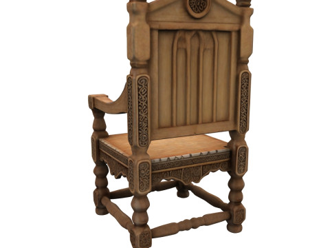 Wooden Throne 3D Модель