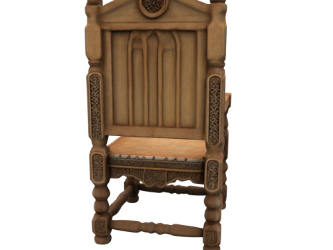 Wooden Throne 3D Модель