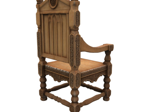 Wooden Throne 3D Модель