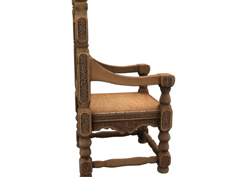 Wooden Throne 3D Модель
