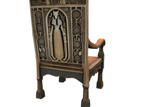 Wooden Throne Model 3D