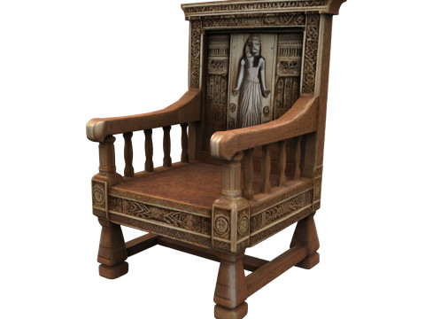 Wooden Throne 3D 모델