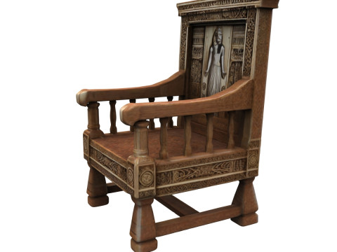 Wooden Throne 3D 모델