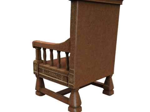 Wooden Throne 3D 모델