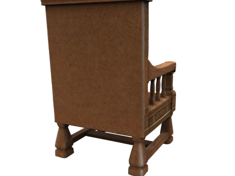 Holzthron 3D Modell