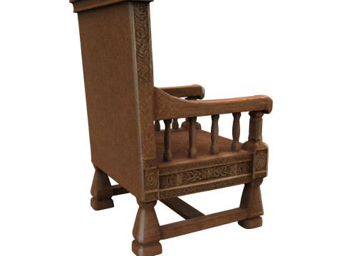 Wooden Throne 3D 모델