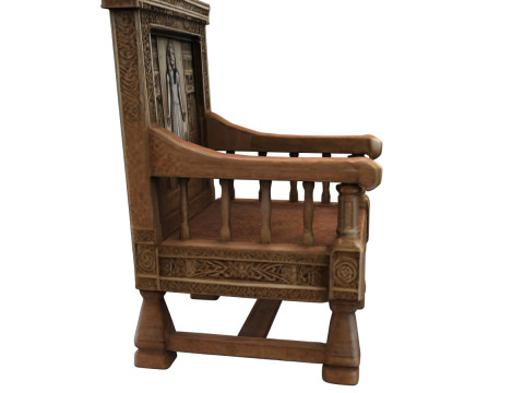 Wooden Throne 3D 모델
