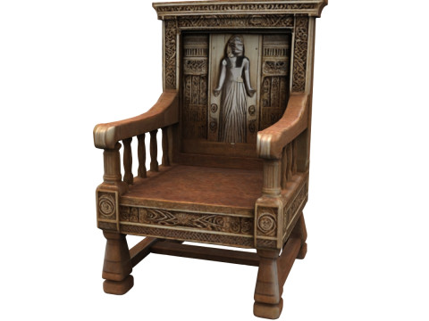 Wooden Throne 3D 모델