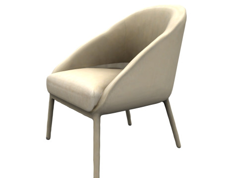 Modern fabric chair 3D 模型