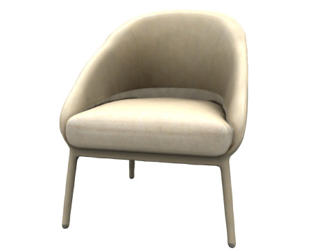 Modern fabric chair 3D 模型