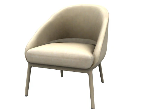 Modern fabric chair 3D Model