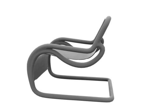 Modern curved chair 3D Model