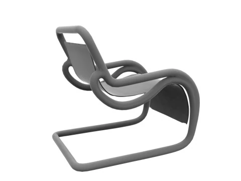 Modern curved chair 3D Model