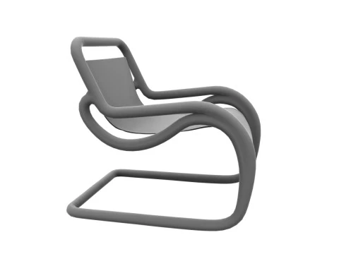 Modern curved chair 3D Model