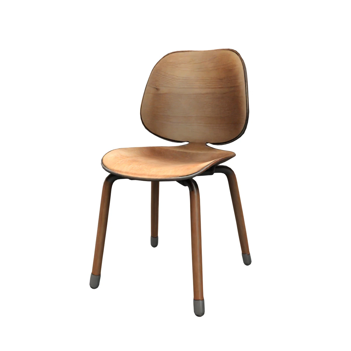 Modern wood chair 3D Model .c4d .max .obj .3ds .fbx .stl .blend