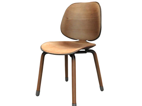Modern wood chair 3D Model